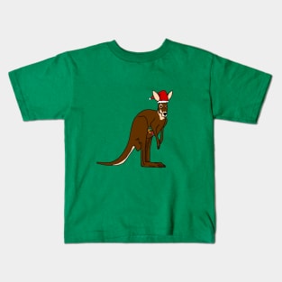 Christmas Kangaroo Kids T-Shirt